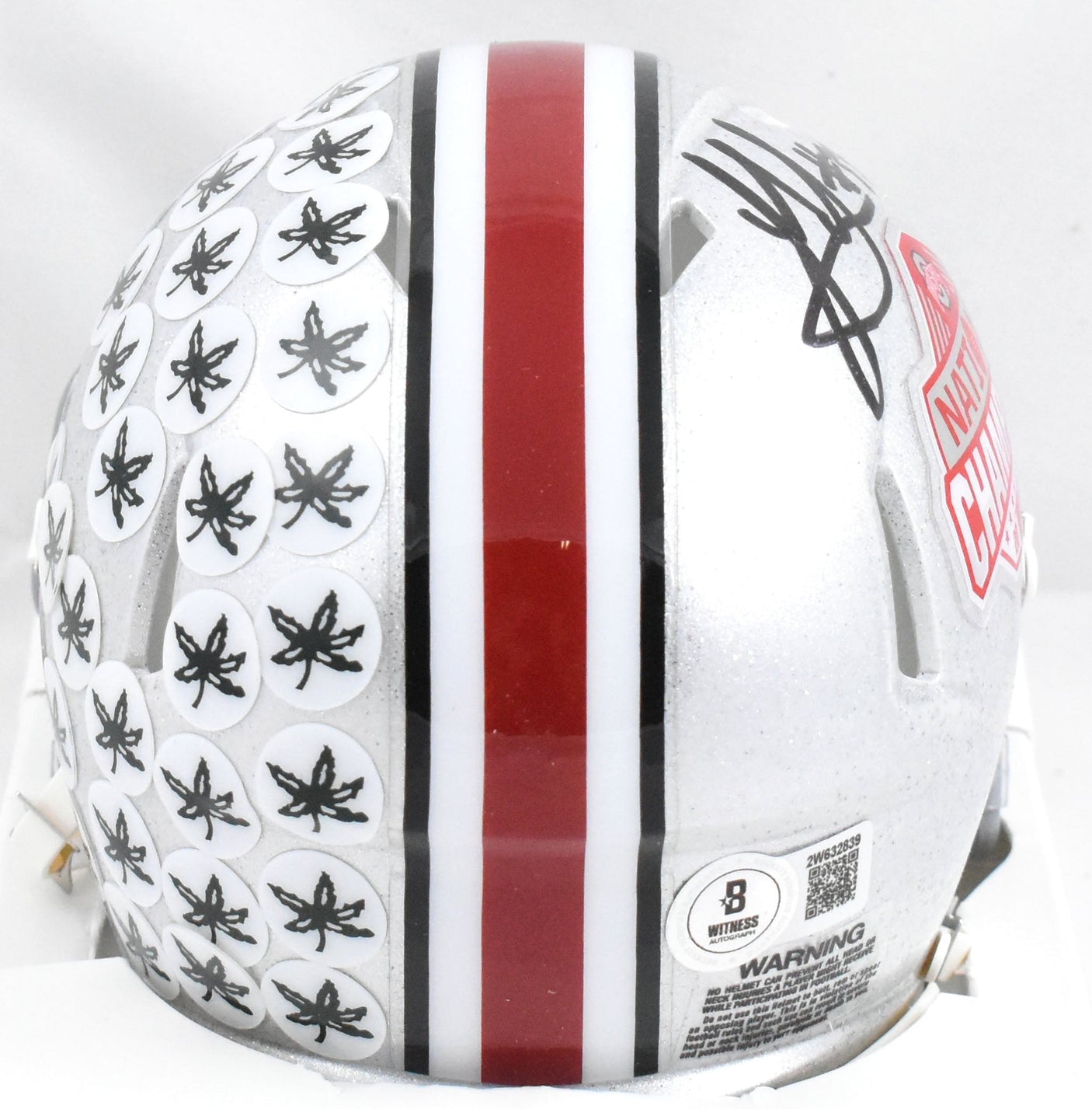 Jack Sawyer Signed Ohio State Buckeyes National Champs Mini Helmet - Beckett W