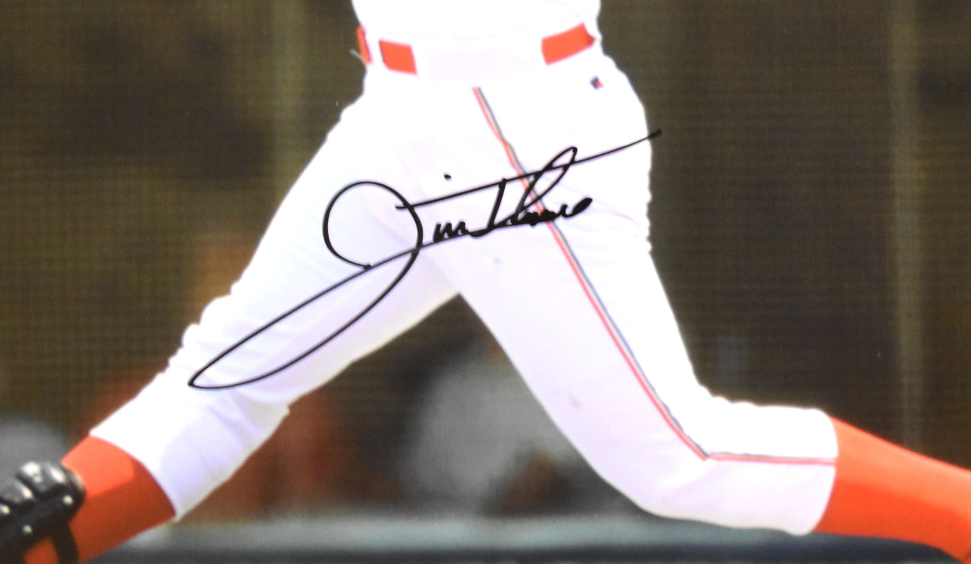 Jim Thome Autographed Cleveland Indians 16x20 Swing Photo - Beckett W Hologram
