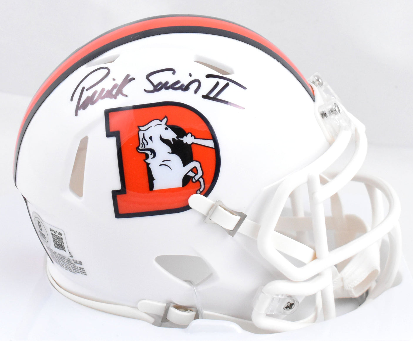 Patrick Surtain II Autographed Broncos Alt 23 Speed Mini Helmet - Beckett W Holo