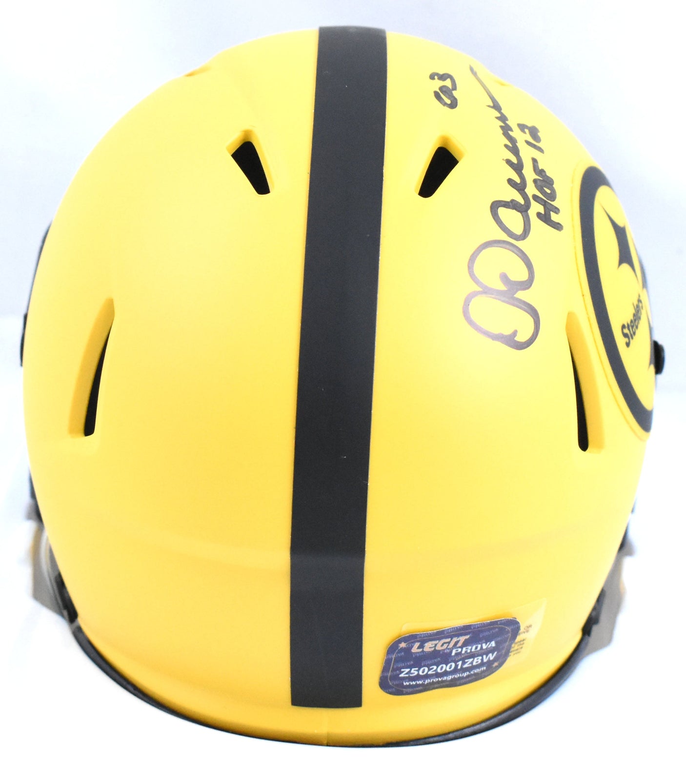 Dermontti Dawson Autographed Steelers Rave Speed Mini Helmet w/HOF - Prova