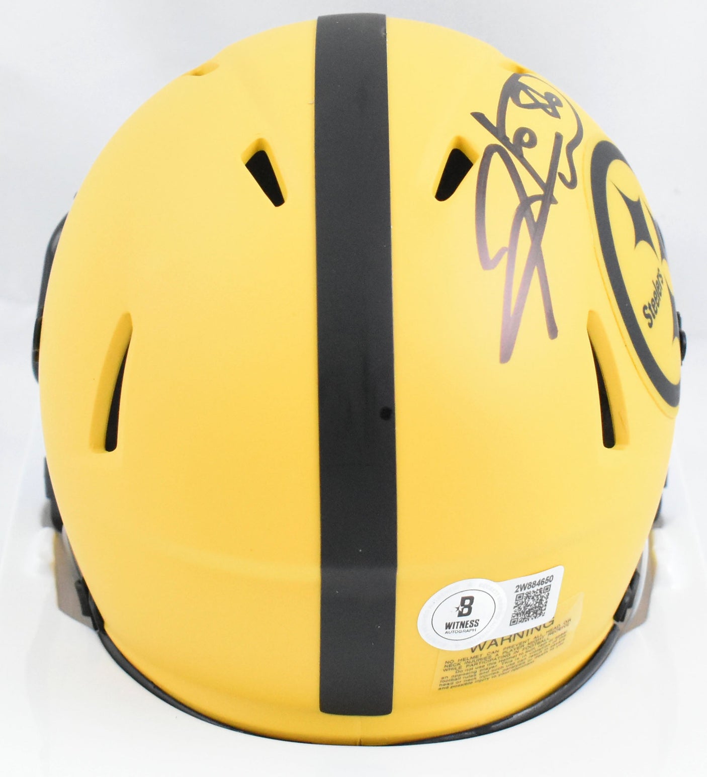 Hines Ward Autographed Pittsburgh Steelers Rave Speed Mini Helmet-Beckett W Holo