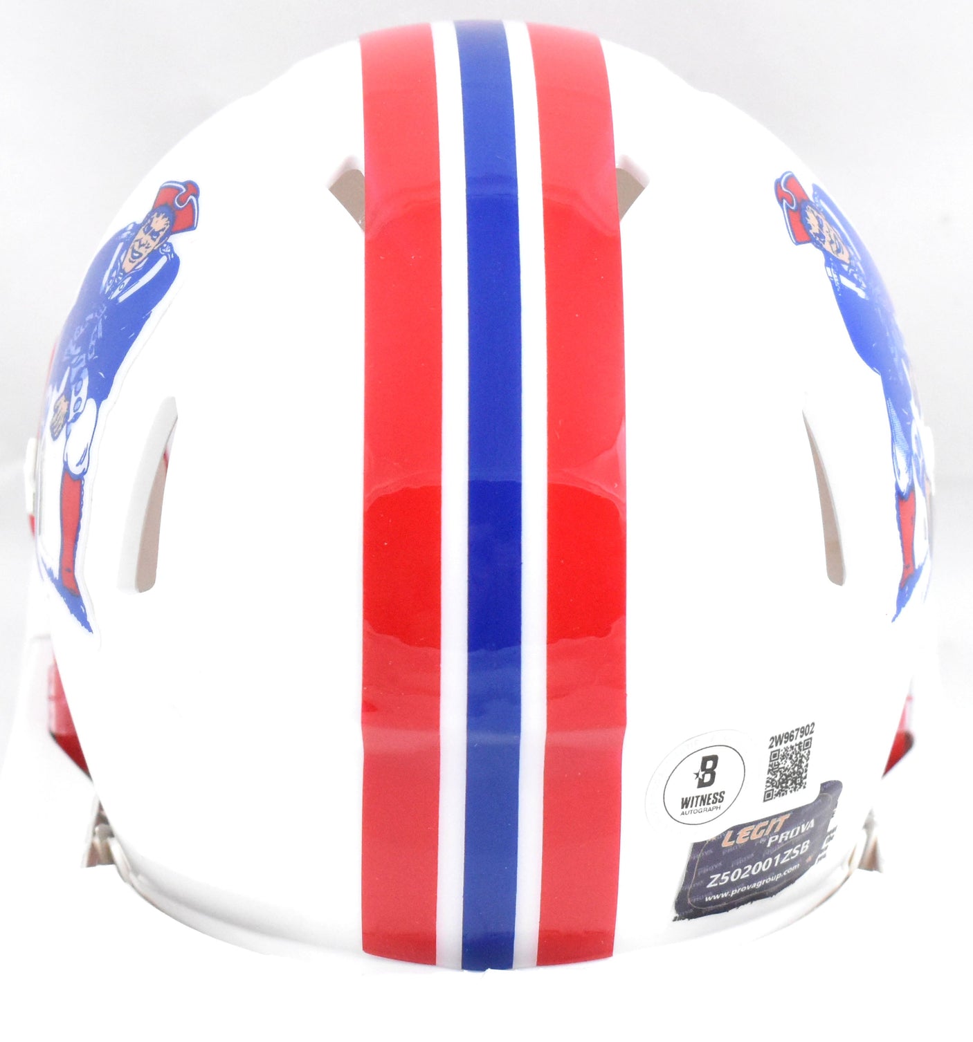 Christian Gonzalez Autographed Patriots 90-92 Speed Mini Helmet - Beckett W Holo