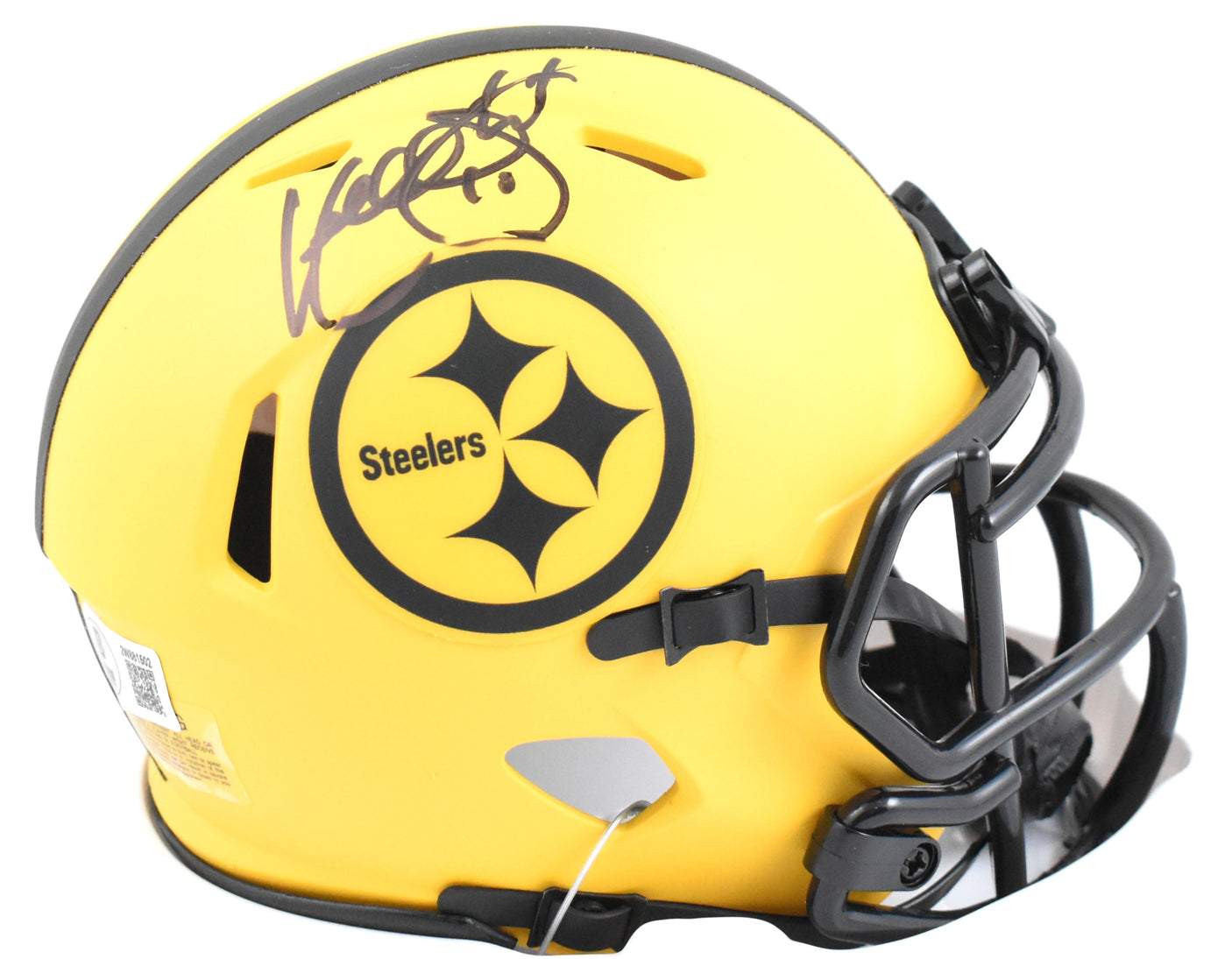 Kordell Stewart Autographed Steelers Rave Speed Mini Helmet - Beckett W Hologram