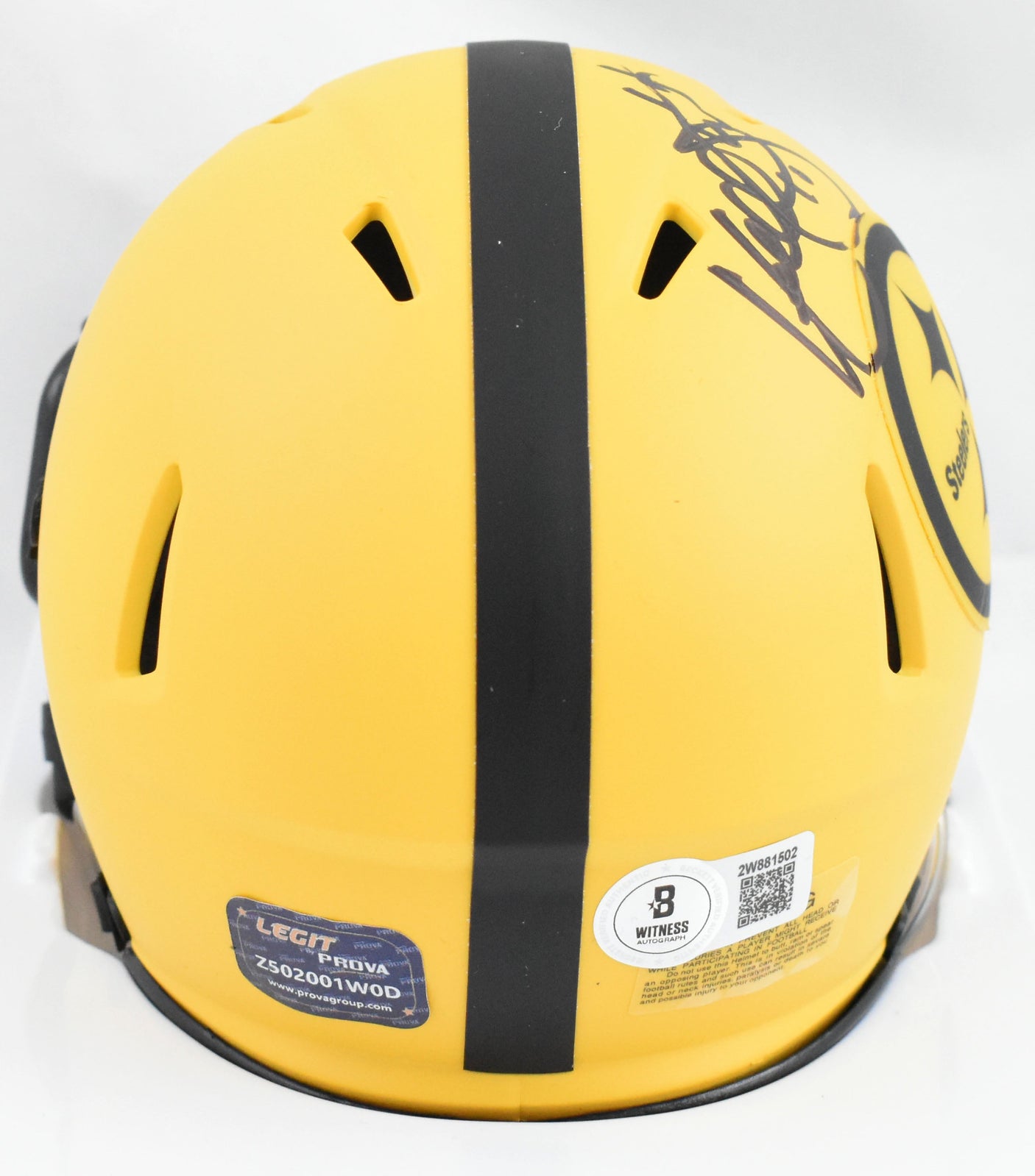 Kordell Stewart Autographed Steelers Rave Speed Mini Helmet - Beckett W Hologram