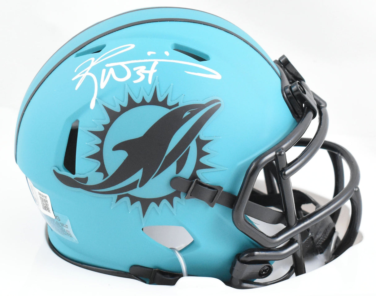 Ricky Williams Autographed Miami Dolphins Rave Speed Mini Helmet- Beckett W Holo