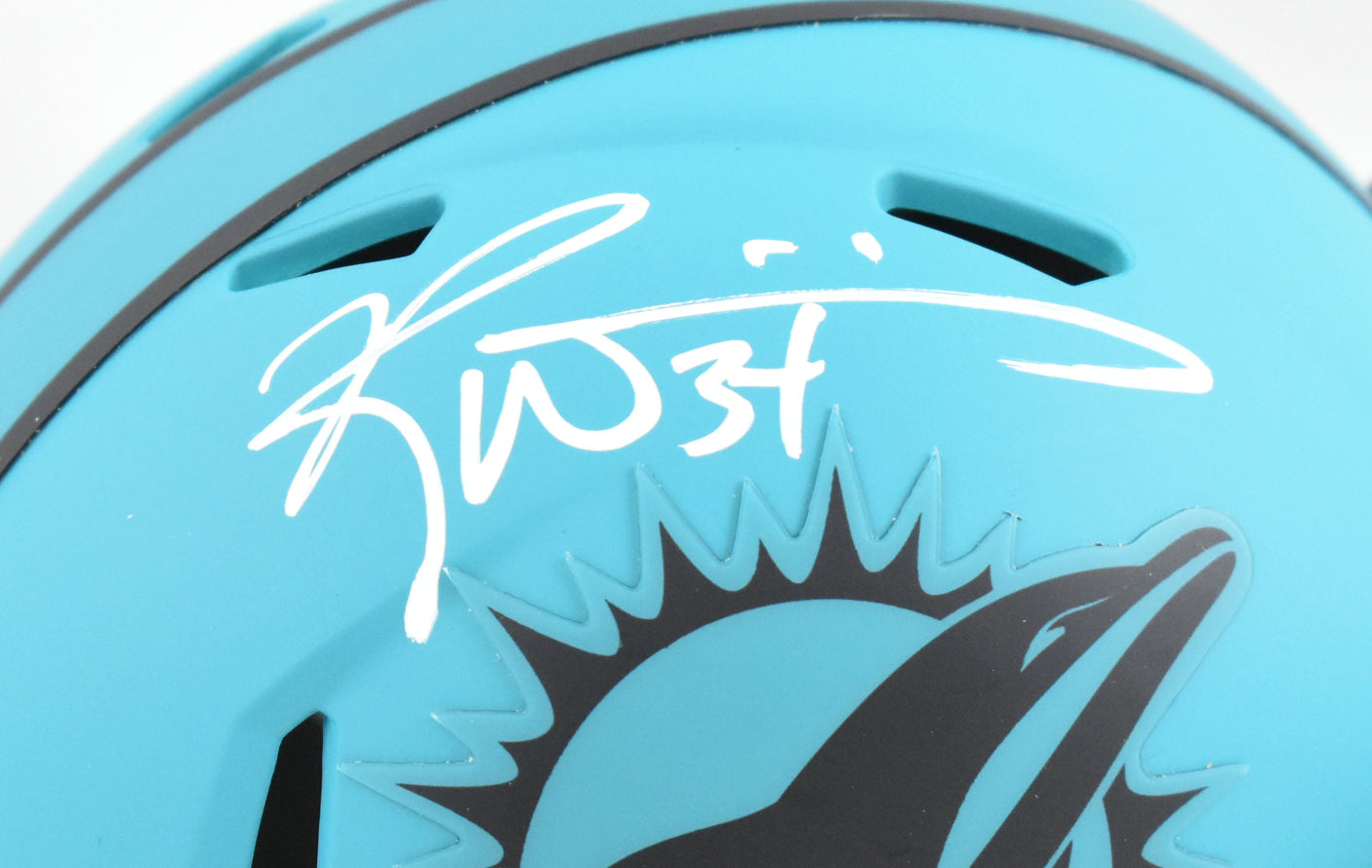 Ricky Williams Autographed Miami Dolphins Rave Speed Mini Helmet- Beckett W Holo