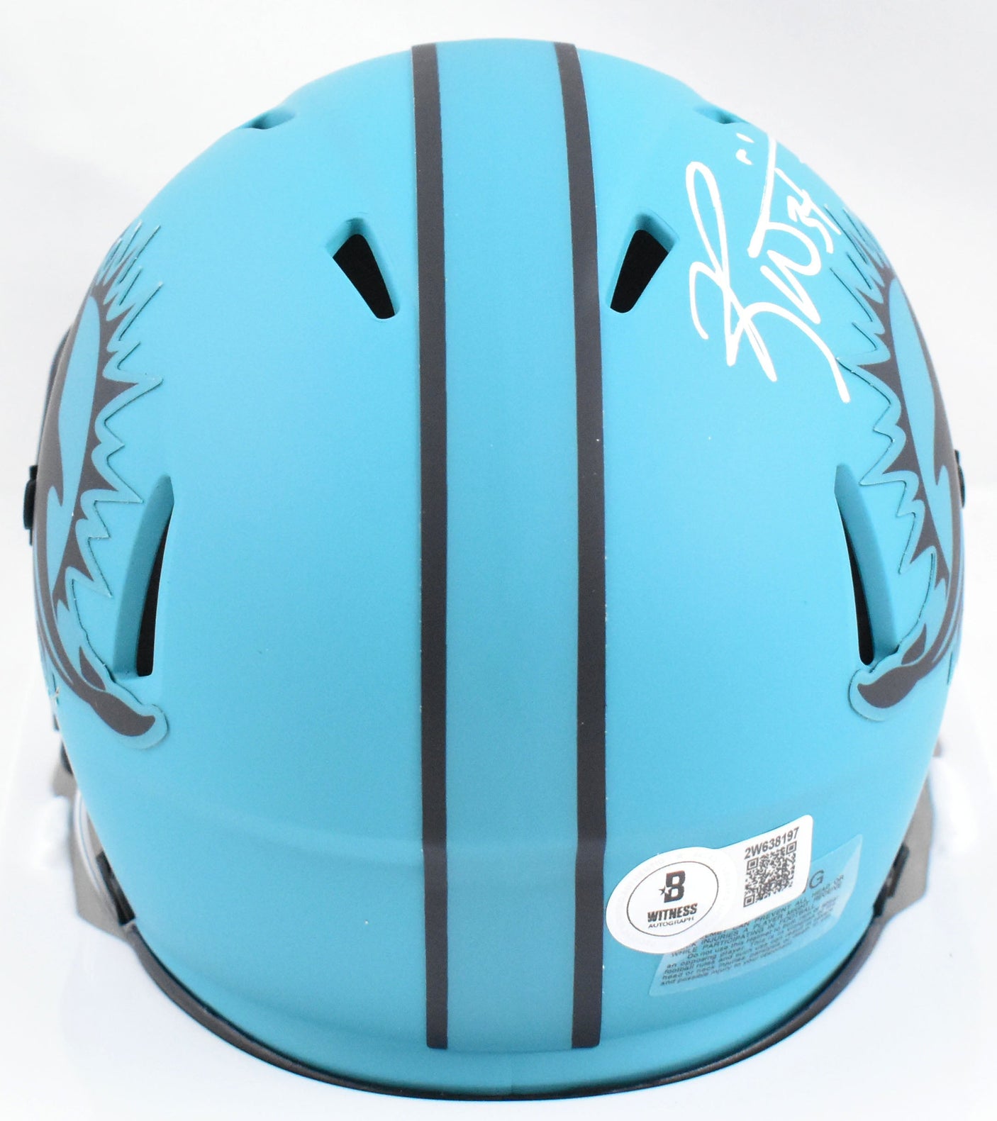 Ricky Williams Autographed Miami Dolphins Rave Speed Mini Helmet- Beckett W Holo