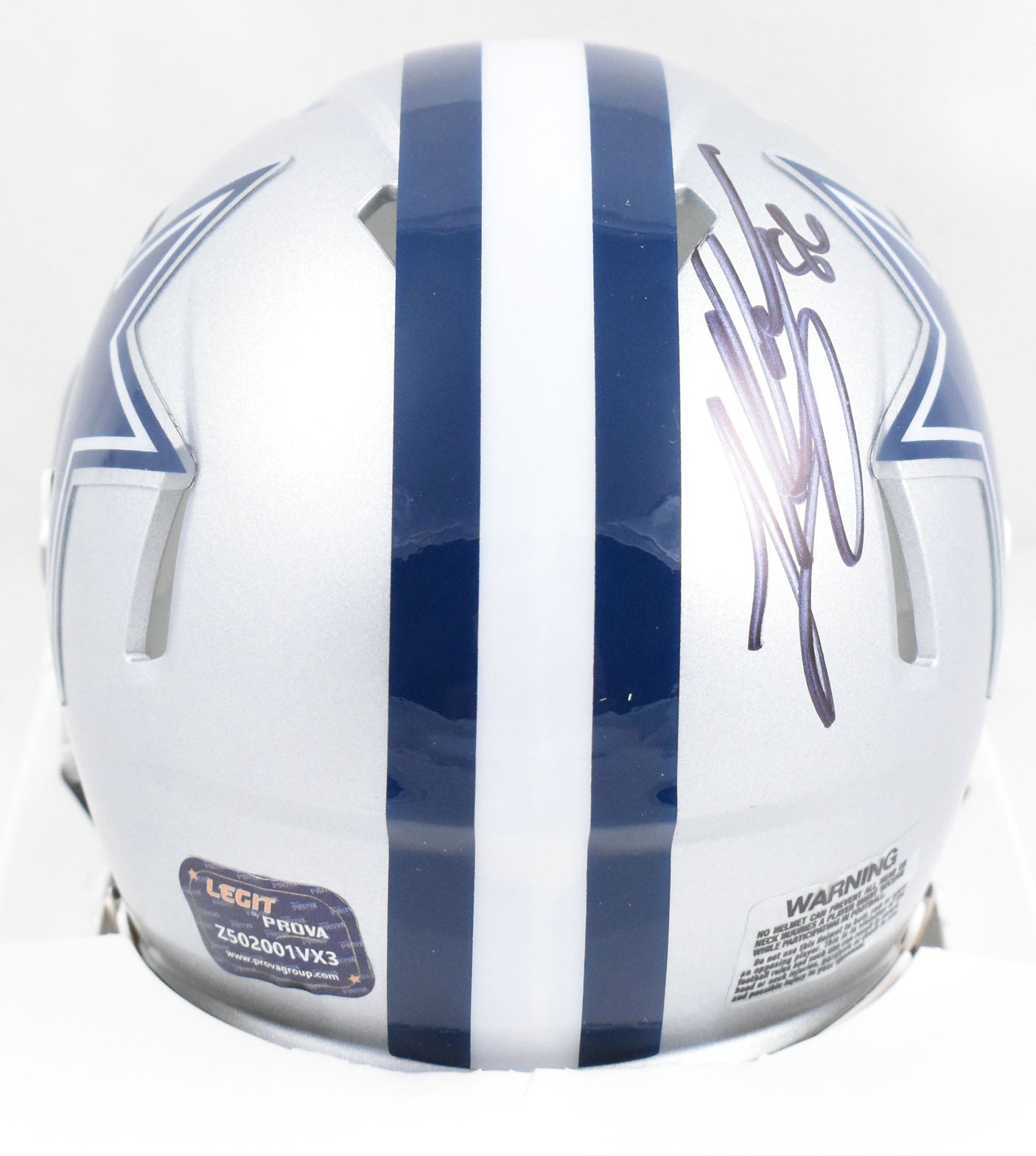 Luke Schoonmaker Autographed Dallas Cowboys Speed Mini Helmet - Prova *Black
