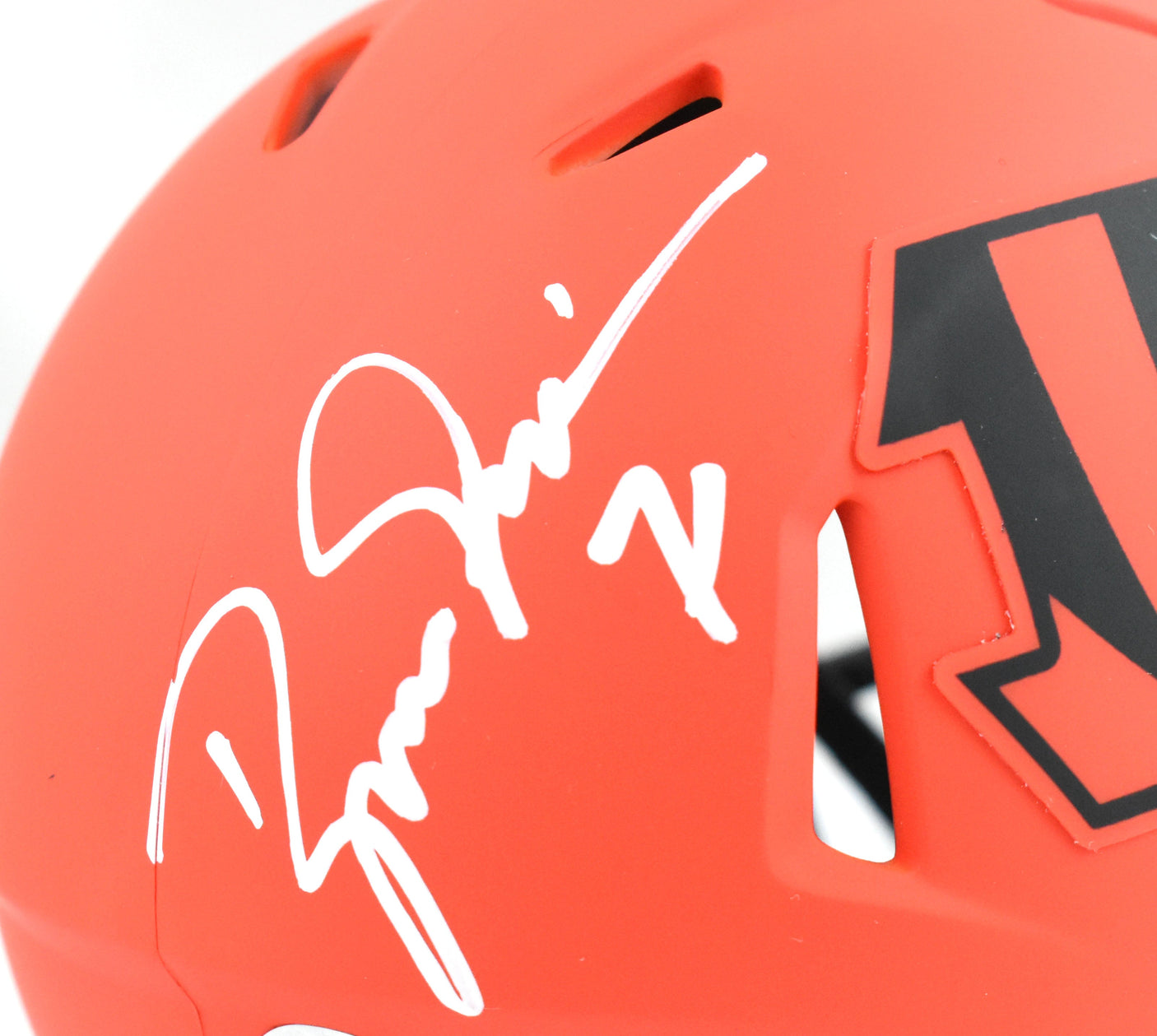 Boomer Esiason Autographed Bengals Rave Speed Mini Helmet- Beckett W Hologram