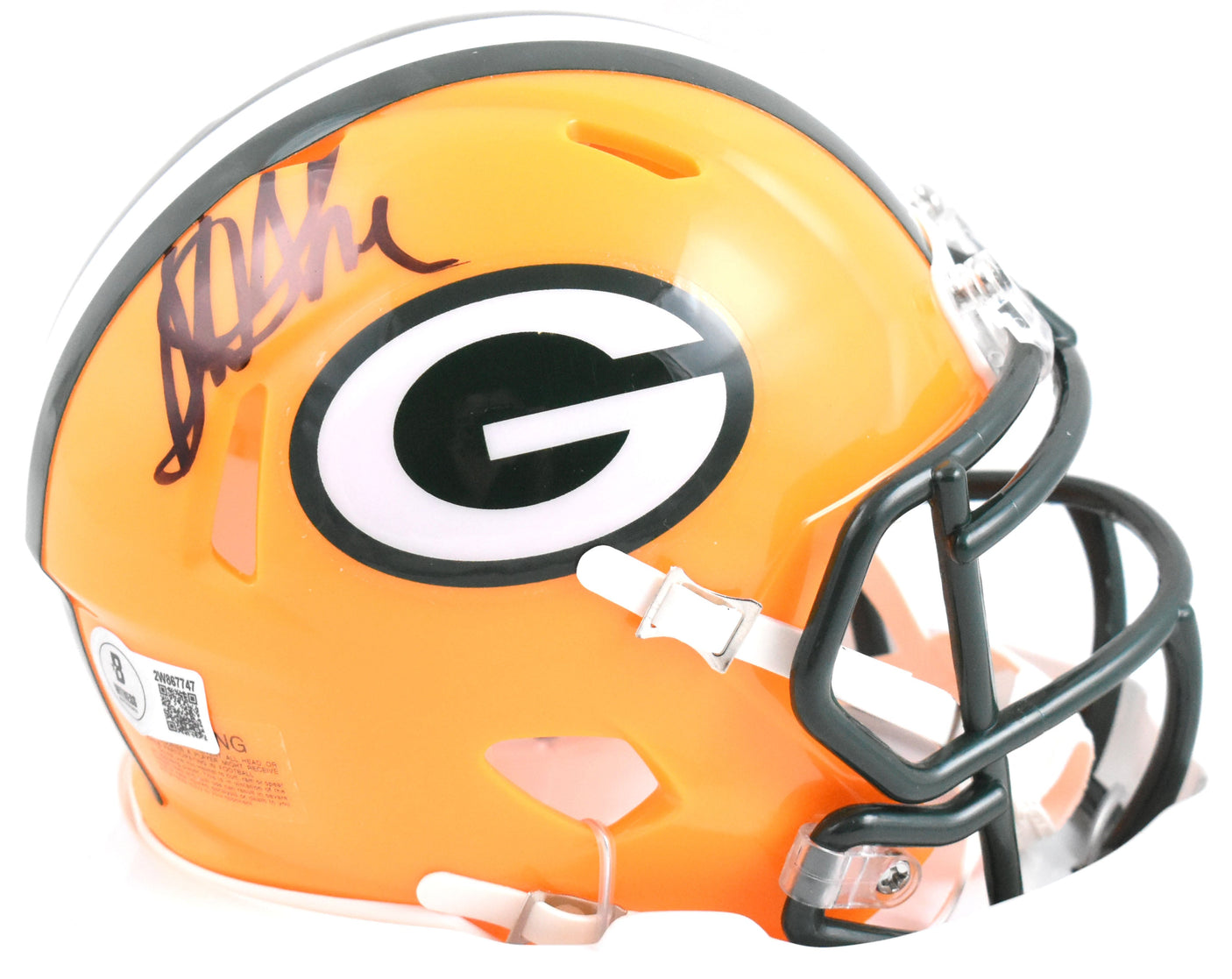 Sterling Sharpe Autographed Green Bay Packers Speed Mini Helmet - Beckett W Holo