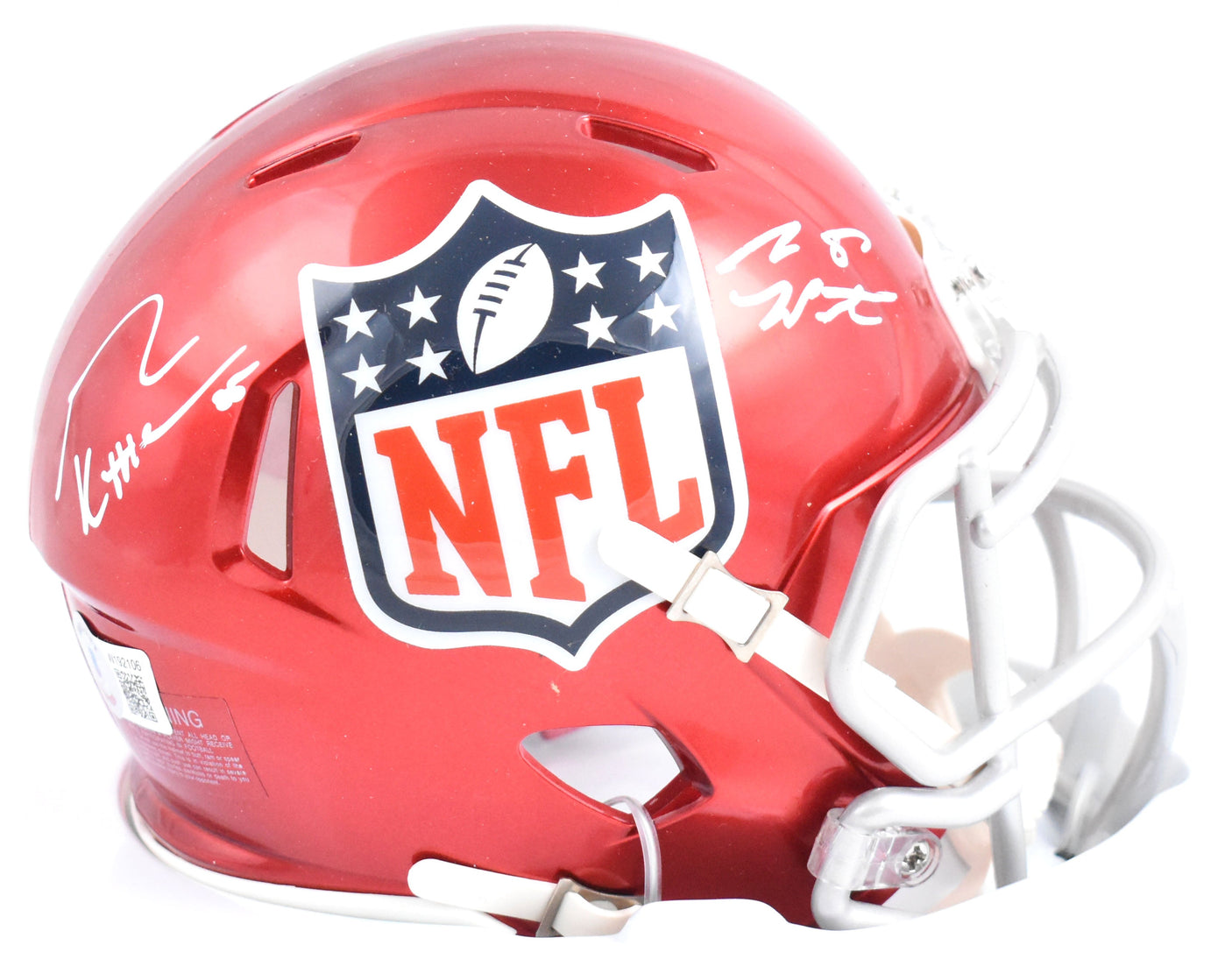 Sam LaPorta George Kittle Autographed NFL Flash Speed Mini Helmet-Beckett W Holo