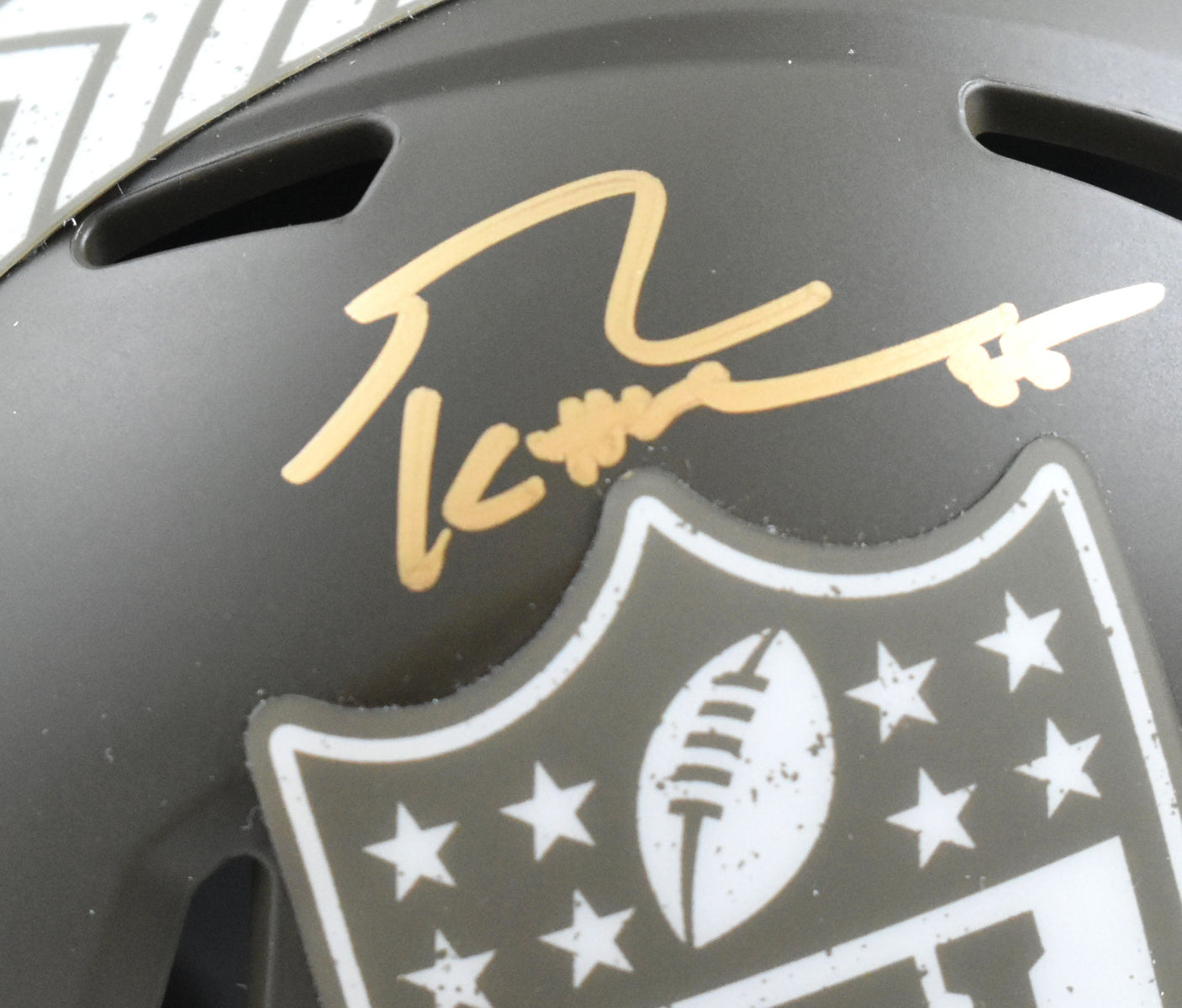 Sam LaPorta George Kittle Signed NFL Salute Speed Mini Helmet-Beckett W Holo