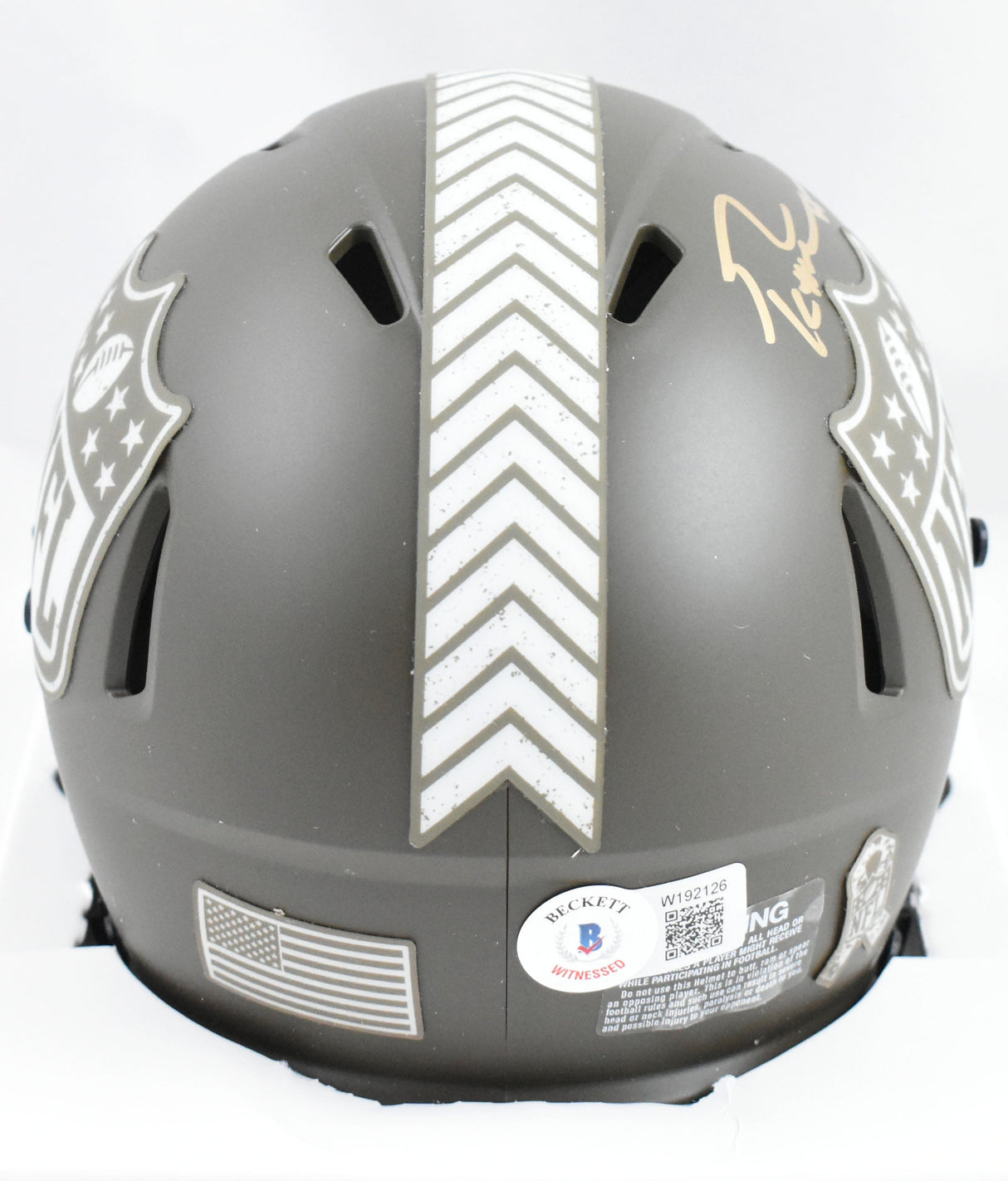 Sam LaPorta George Kittle Signed NFL Salute Speed Mini Helmet-Beckett W Holo