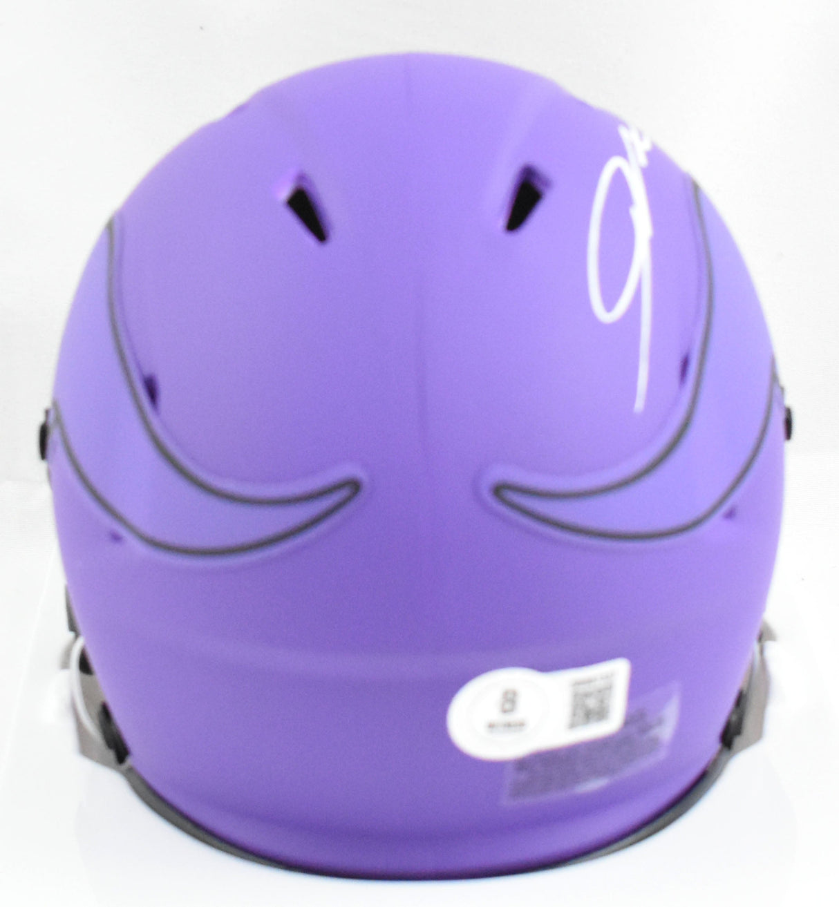 Jordan Addison Autographed Vikings Rave Speed Mini Helmet - Beckett W Hologram