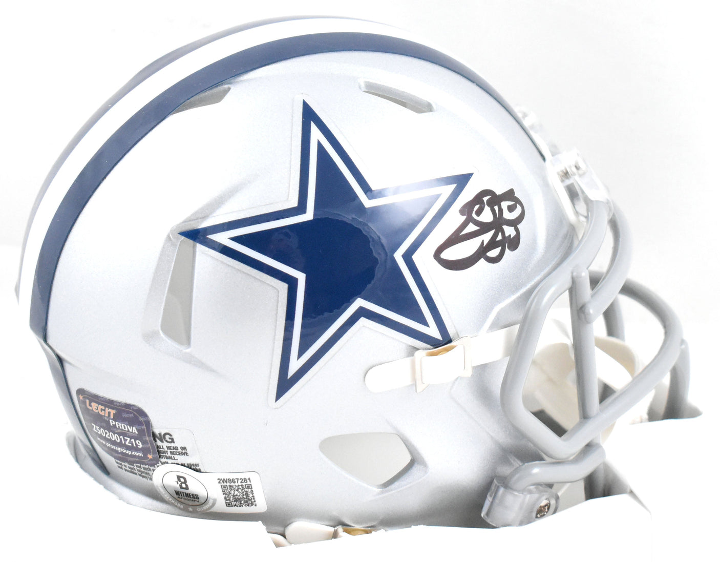 Emmitt Smith Autographed Dallas Cowboys Speed Mini Helmet - Beckett W Hologram