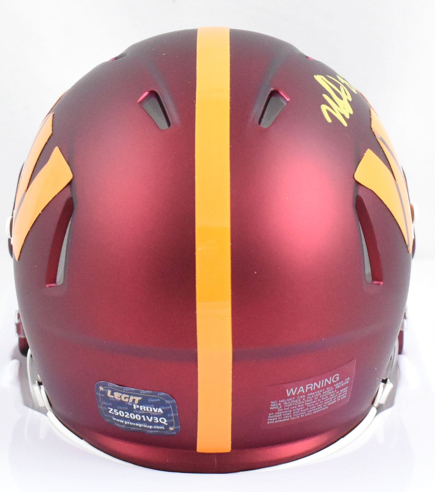 Michael Westbrook Autographed Commanders Speed Mini Helmet - Prova *Yellow