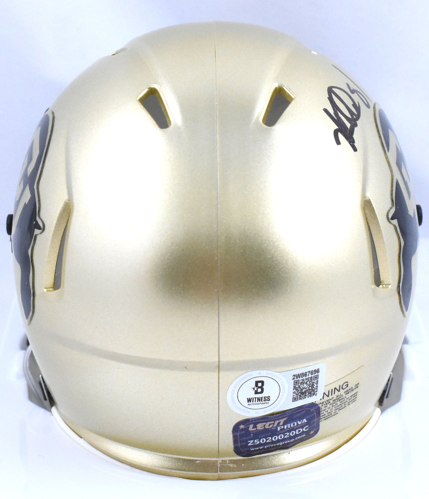 Kordell Stewart Michael Westbrook Signed Colorado Speed Mini Helmet - Beckett W