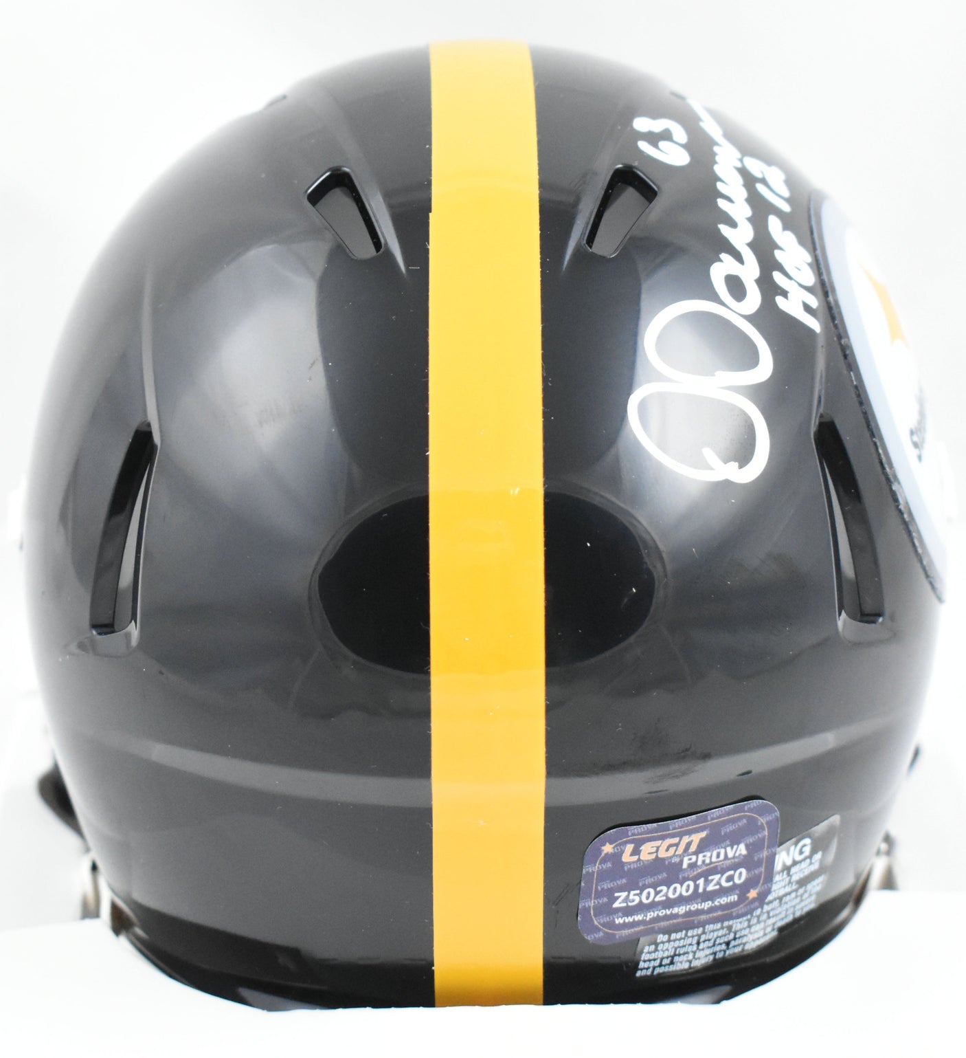 Dermontti Dawson Autographed Pittsburgh Steelers Speed Mini Helmet w/HOF - Prova