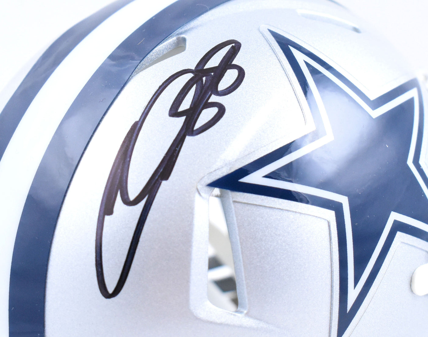CeeDee Lamb Autographed Dallas Cowboys Speed Mini Helmet - Fanatics *Black
