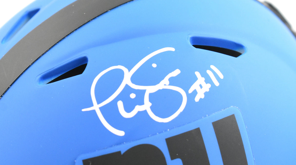 Phil Simms Autographed New York Giants Rave Speed Mini Helmet-Beckett W Hologram