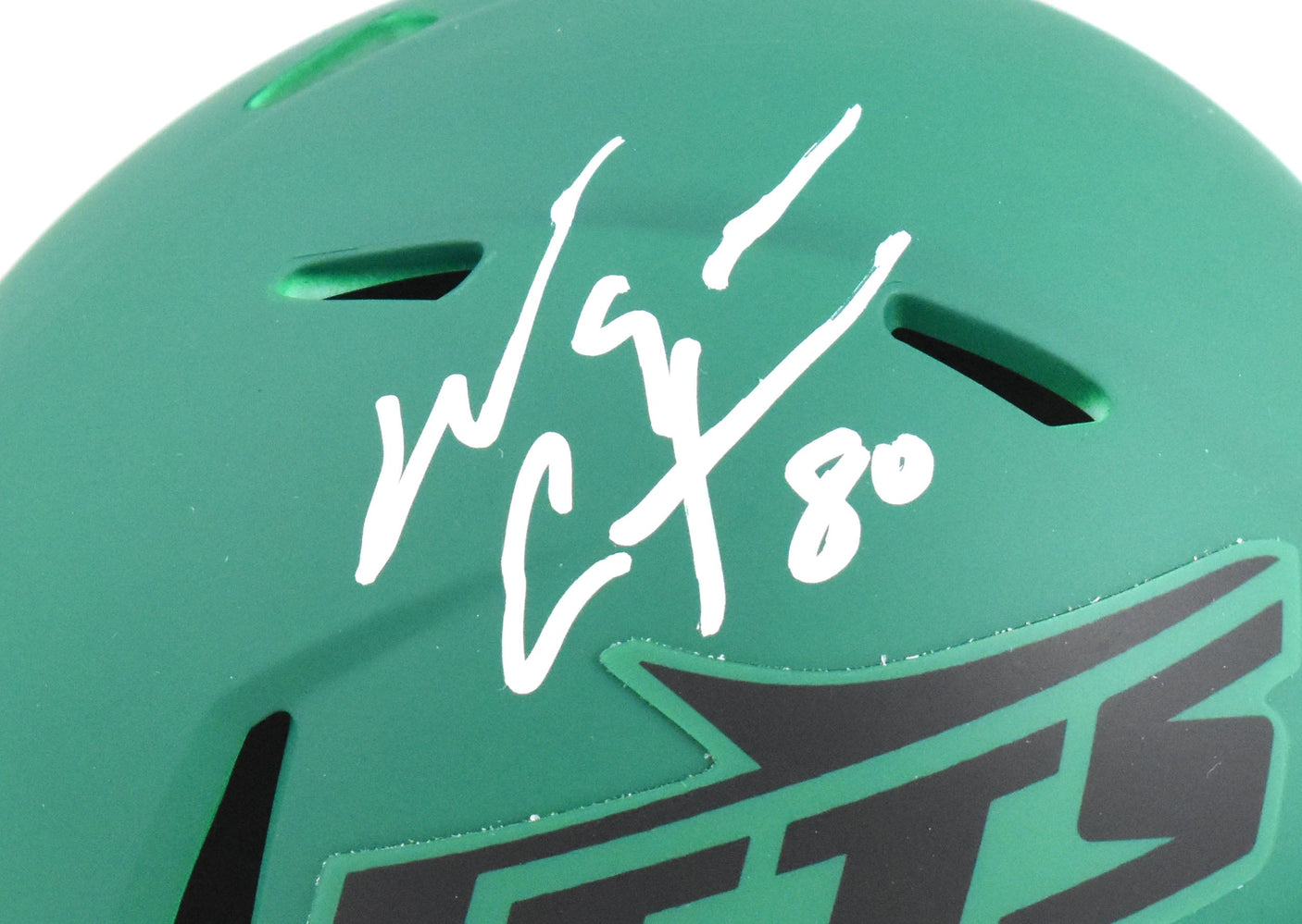 Wayne Chrebet Autographed New York Jets Rave Speed Mini Helmet - Beckett W Holo