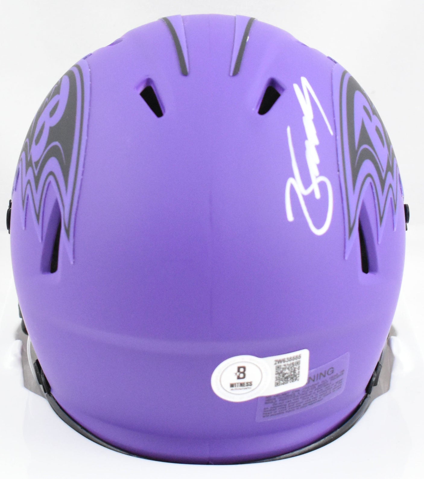 Zay Flowers Autographed Baltimore Ravens Rave Speed Mini Helmet - Beckett W Holo