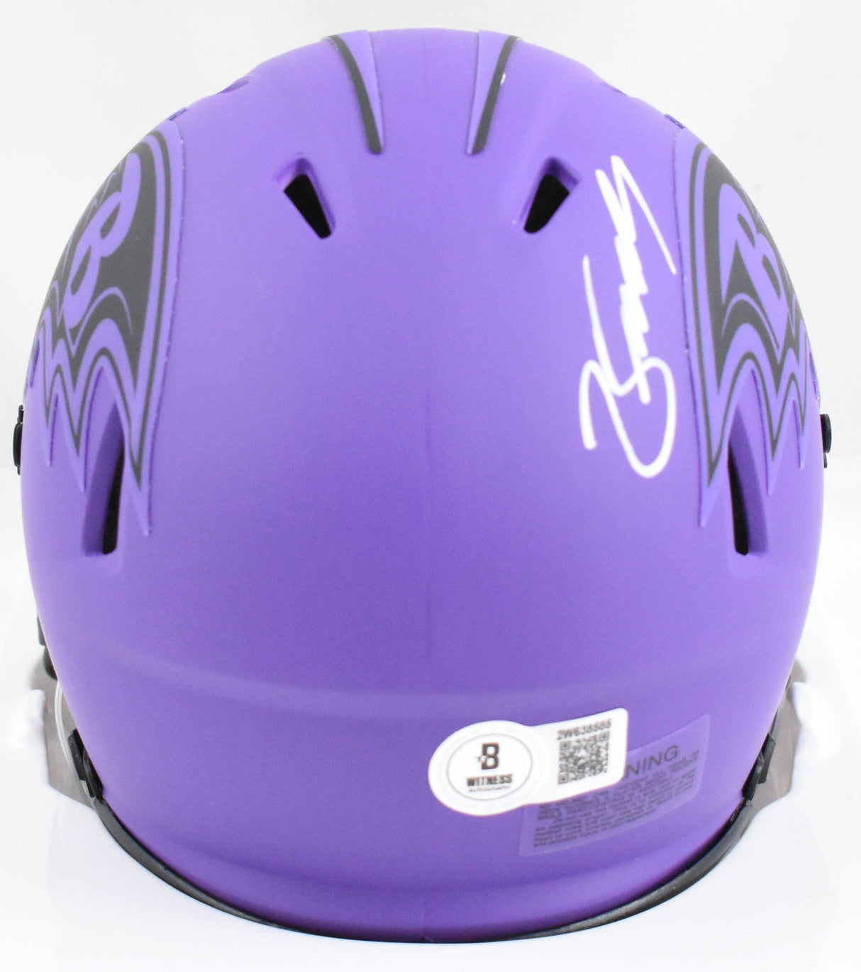 Zay Flowers Autographed Baltimore Ravens Rave Speed Mini Helmet - Beckett W Holo