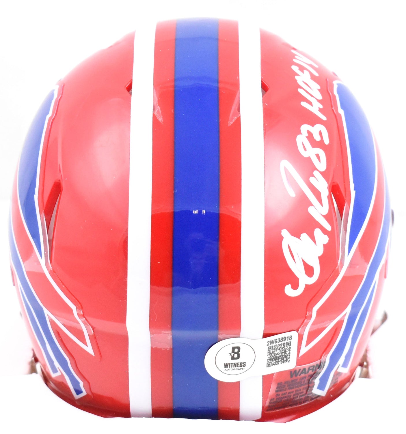 Andre Reed Autographed Buffalo Bills 87-01 Speed Mini Helmet HOF- Beckett W Holo