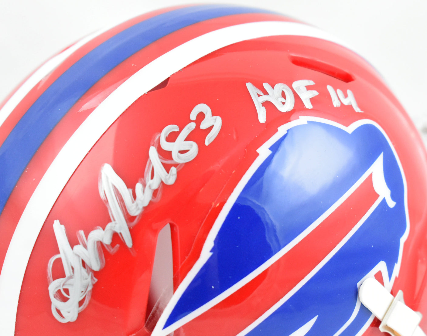 Andre Reed Signed Bills 87-01 Speed Mini Helmet HOF- Beckett W Hologram *Silver