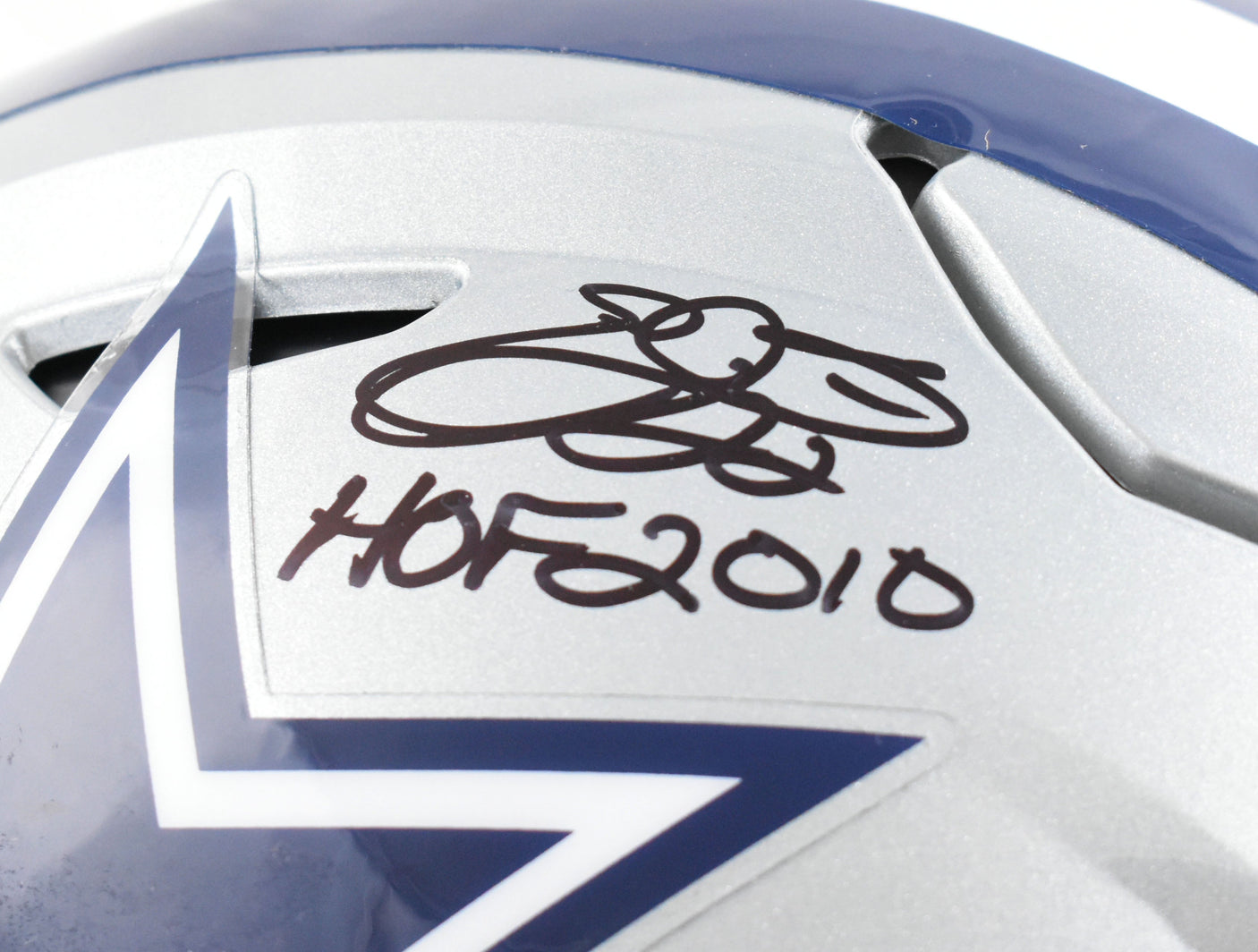 Emmitt Smith Autographed Cowboys F/S SpeedFlex Helmet w/HOF - Beckett W Holo