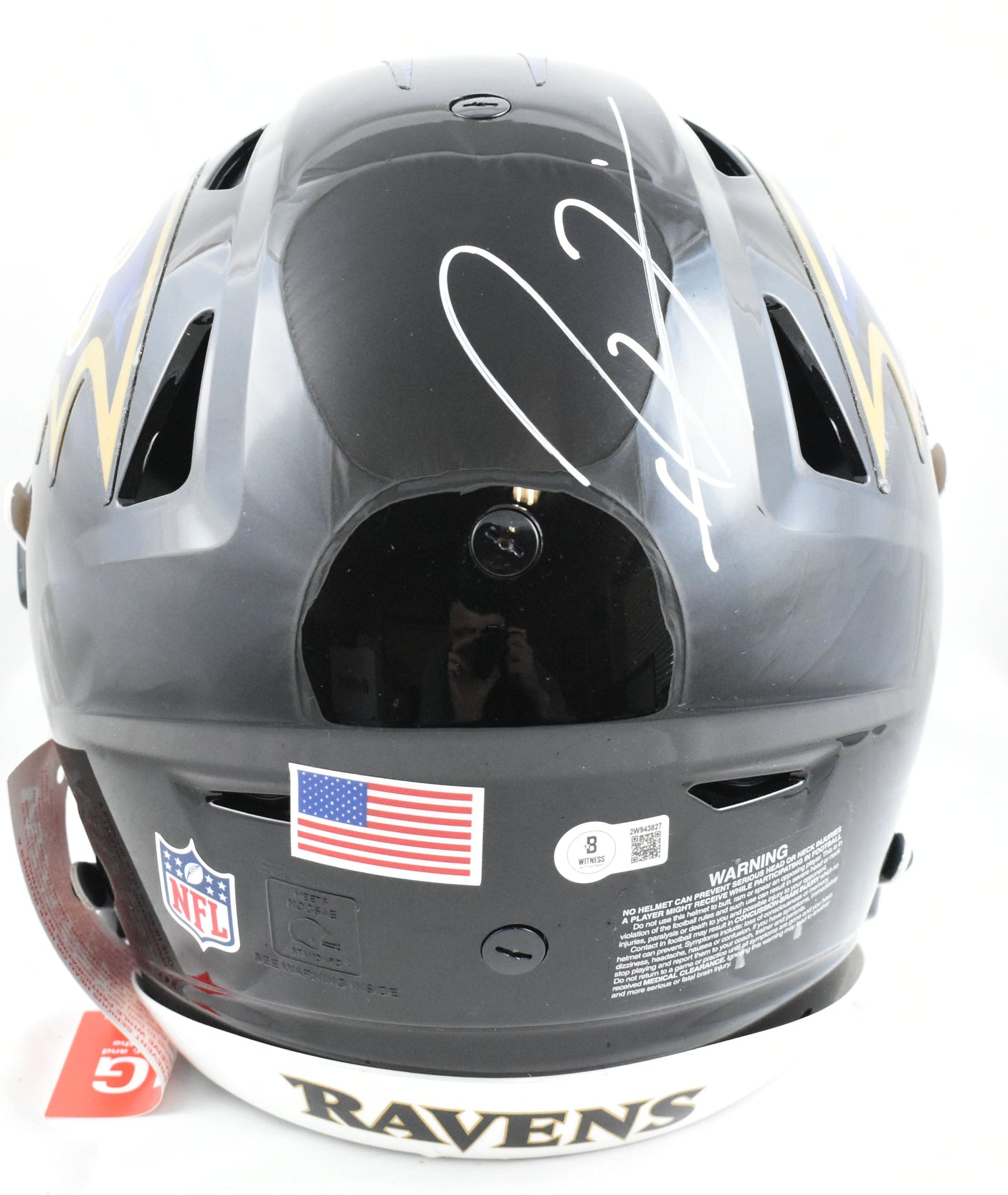 Ray Lewis Autographed Baltimore Ravens F/S SpeedFlex Helmet- Beckett W Hologram