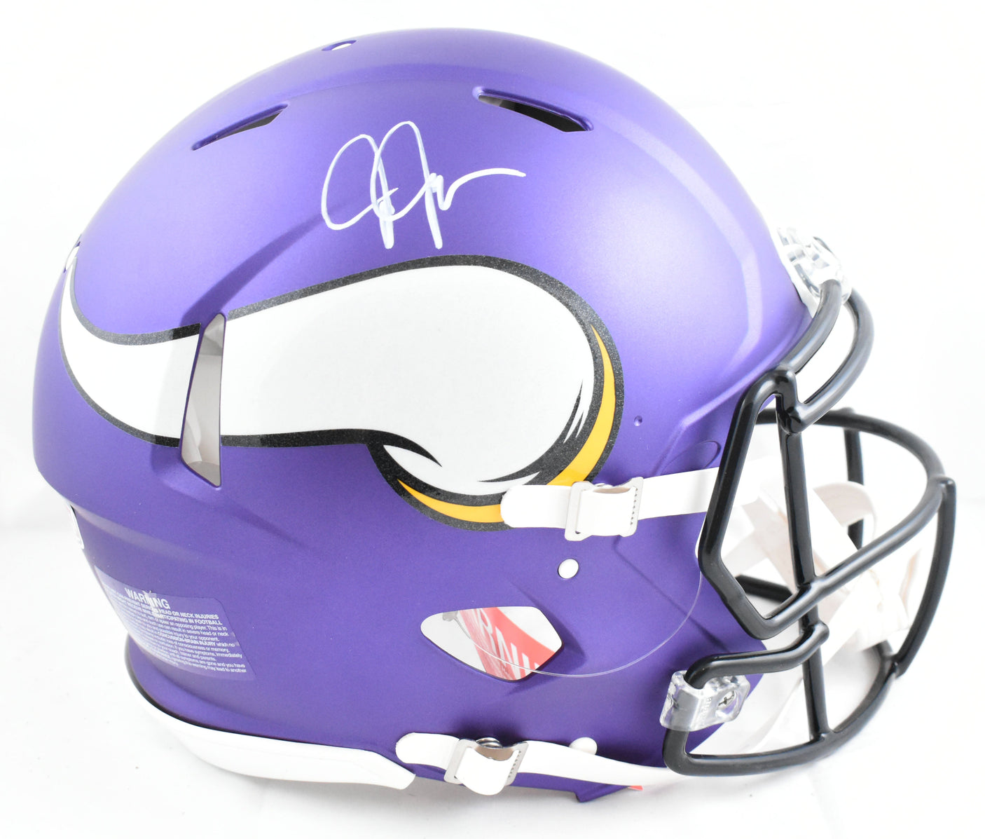 Justin Jefferson Autographed Vikings F/S Speed Authentic Helmet - Beckett W Holo
