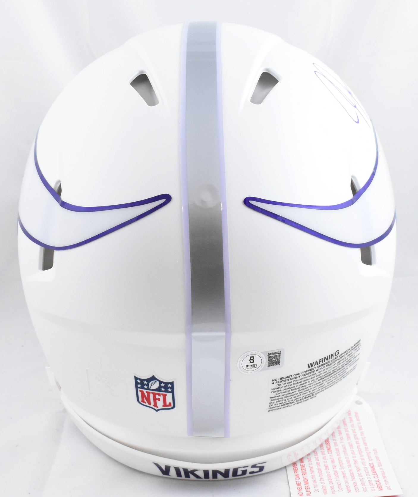 Justin Jefferson Signed Vikings F/S Alt 2024 Speed Authentic Helmet - Beckett W