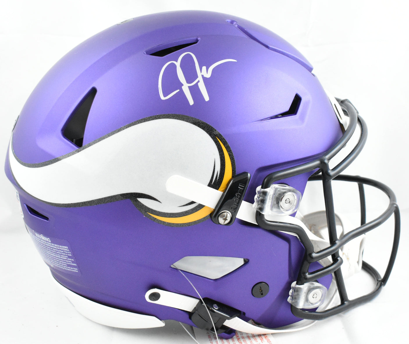 Justin Jefferson Autographed Vikings F/S SpeedFlex Helmet - Beckett W Hologram