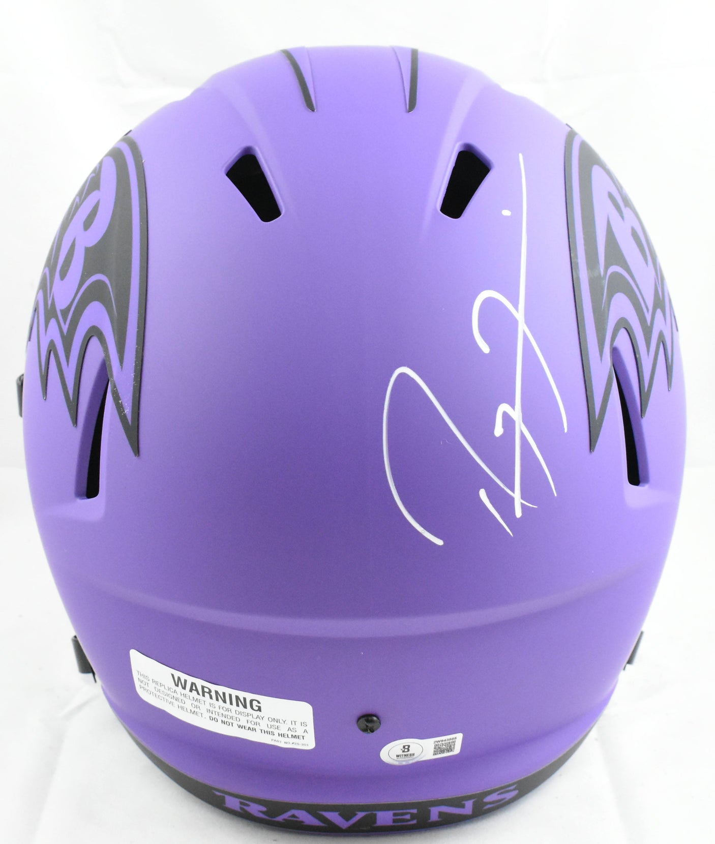 Ray Lewis Autographed Baltimore Ravens F/S Rave Speed Helmet - Beckett W Holo