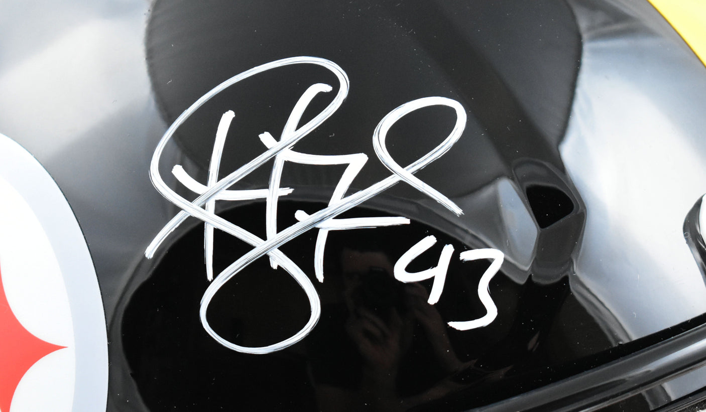 Troy Polamalu Autographed Steelers F/S Speed Authentic Helmet - Beckett W Holo