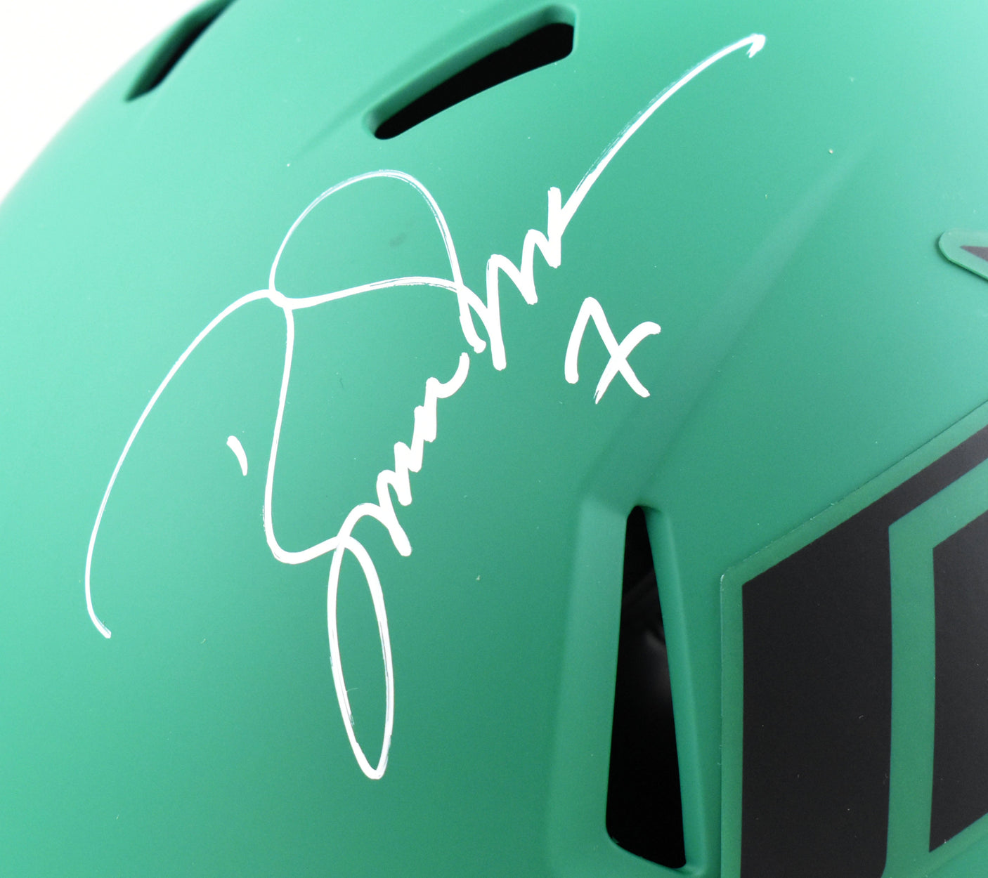 Boomer Esiason Signed New York Jets F/S Rave Speed Helmet - Beckett W Hologram