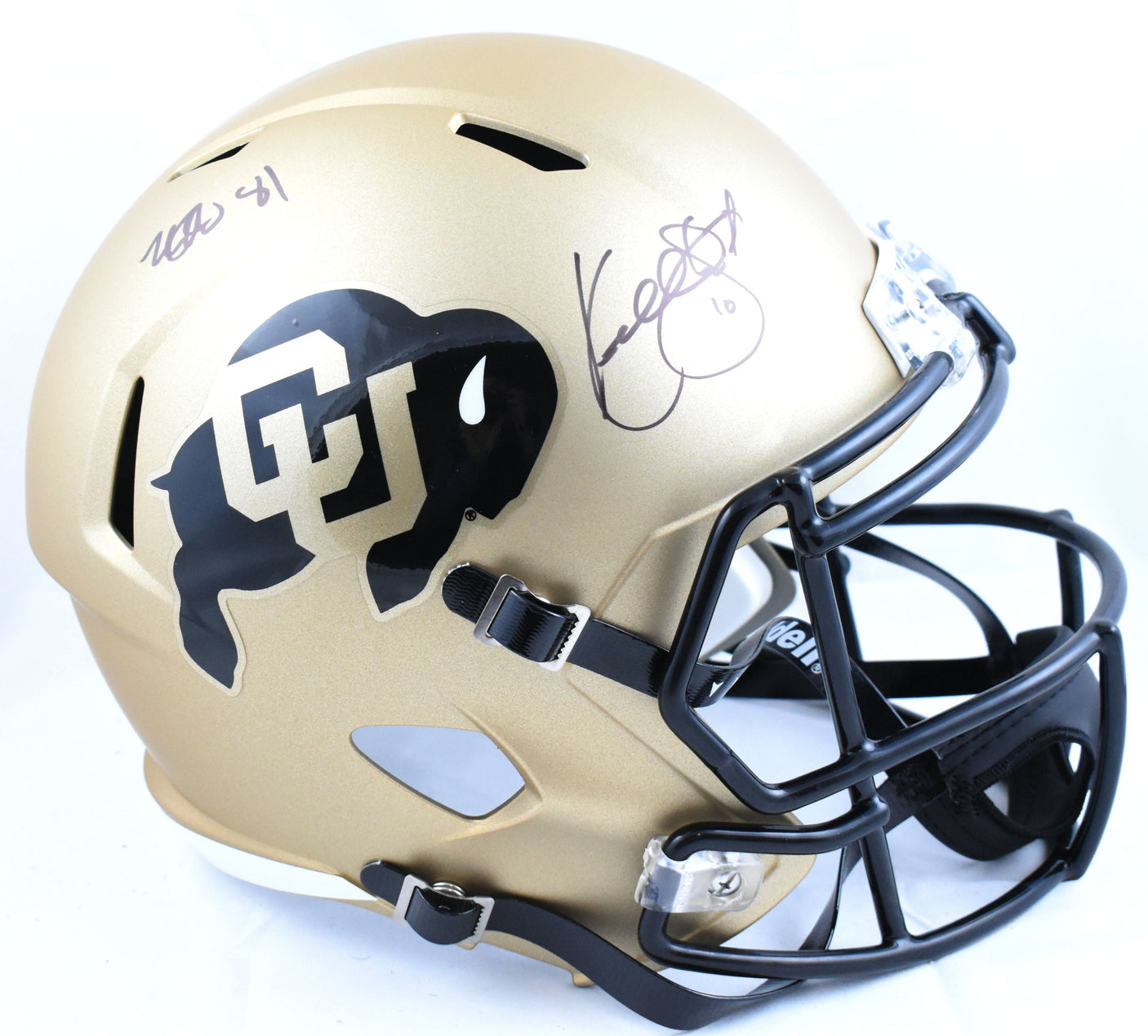 Kordell Stewart Michael Westbrook Signed Colorado F/S Speed Helmet - Beckett W