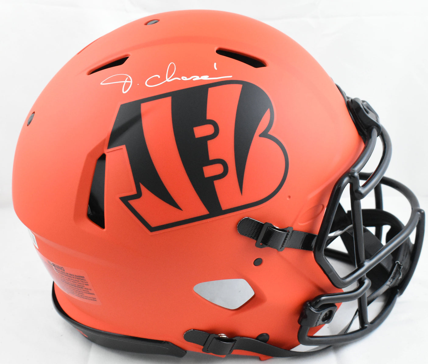 Ja'Marr Chase Autographed Bengals F/S Rave Speed Authentic Helmet-Beckett W Holo