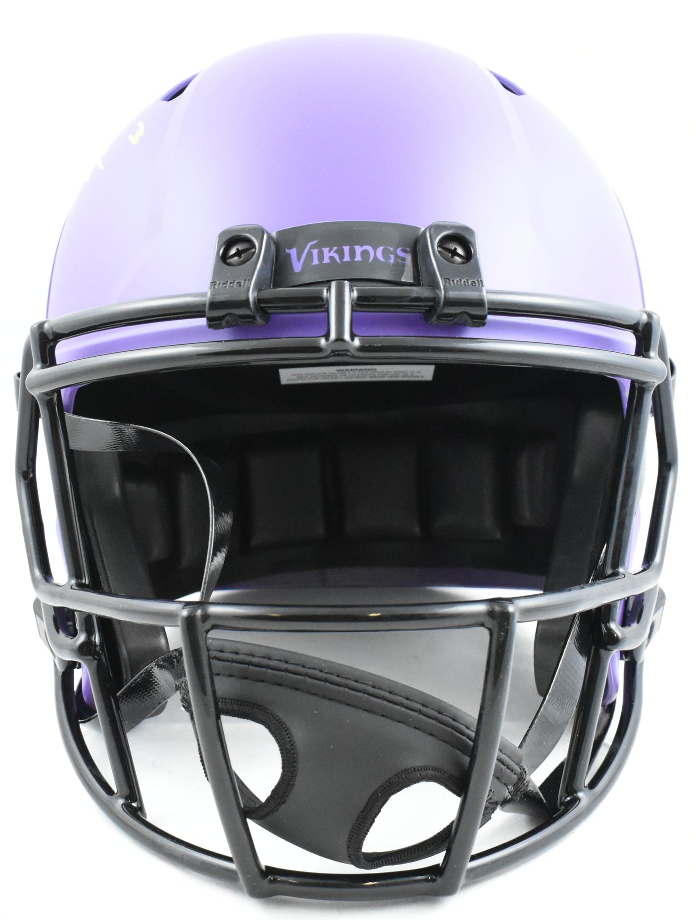 Jordan Addison Autographed Vikings F/S Rave Speed Helmet- Beckett W Holo *Yellow