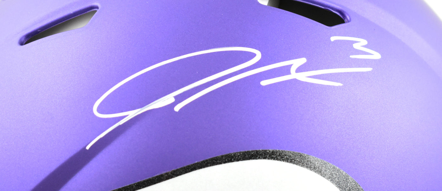 Jordan Addison Autographed Vikings F/S Speed Authentic Helmet-Beckett W Hologram