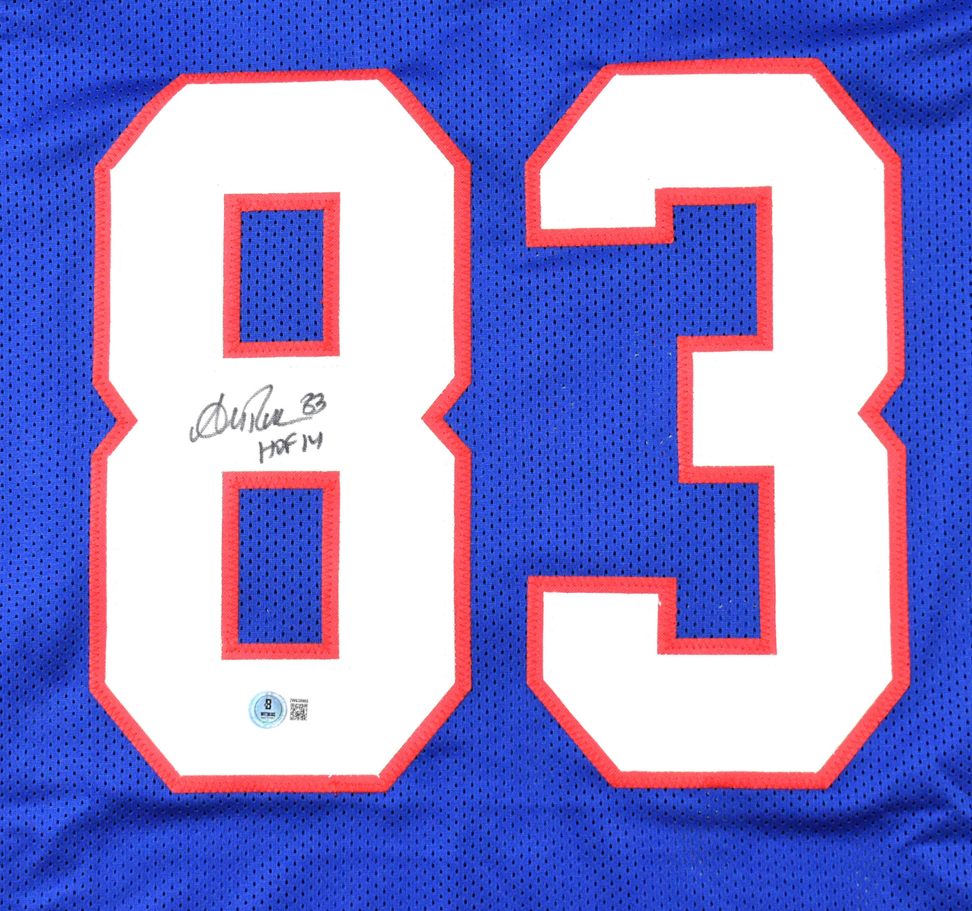 Andre Reed Autographed Blue Pro Style Jersey w/HOF - Beckett W Hologram *Black