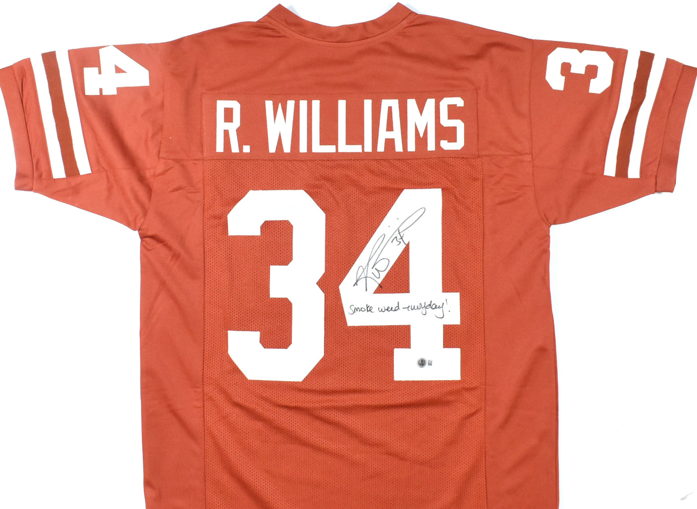 Ricky Williams Autographed Orange College Style Jersey SWED- Beckett W Hologram