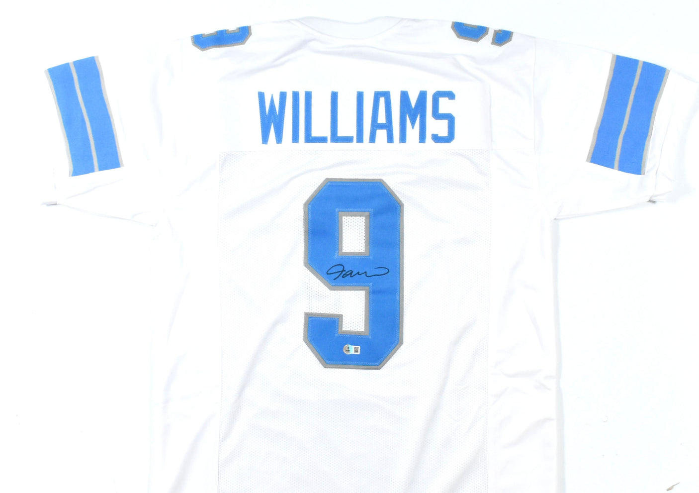 Jameson Williams Autographed White Pro Style Jersey - Beckett W Hologram *Black