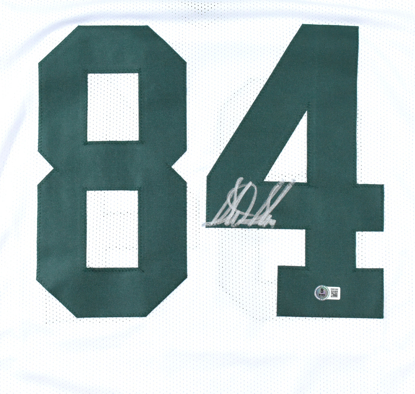Sterling Sharpe Autographed White Pro Style Jersey - Beckett W Hologram *Silver