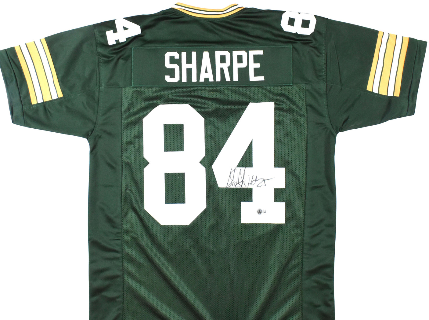 Sterling Sharpe Autographed Green Pro Style Jersey HOF - Beckett W Hologram