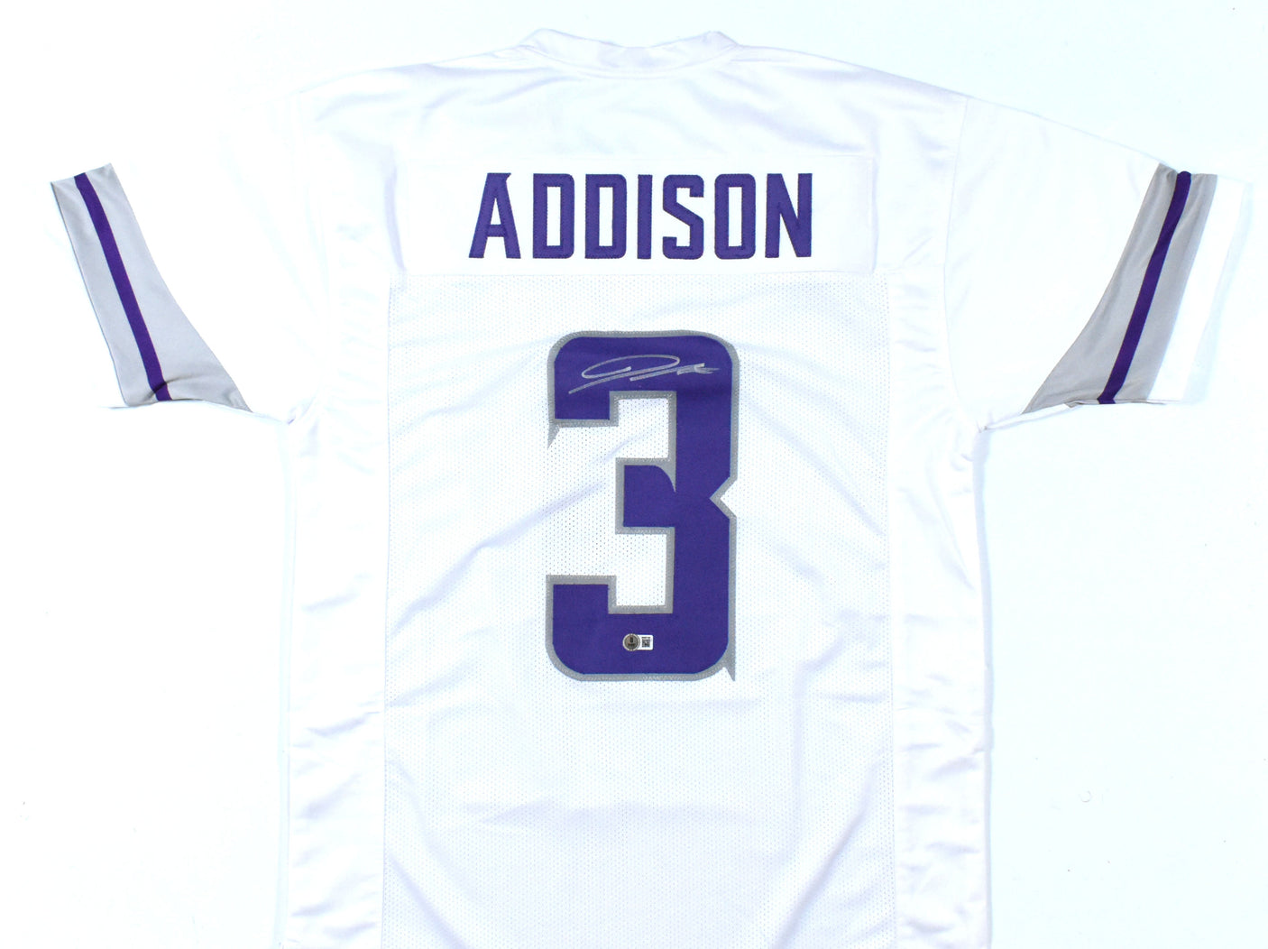 Jordan Addison Autographed White Alternate Pro Style Jersey - Beckett W Hologram