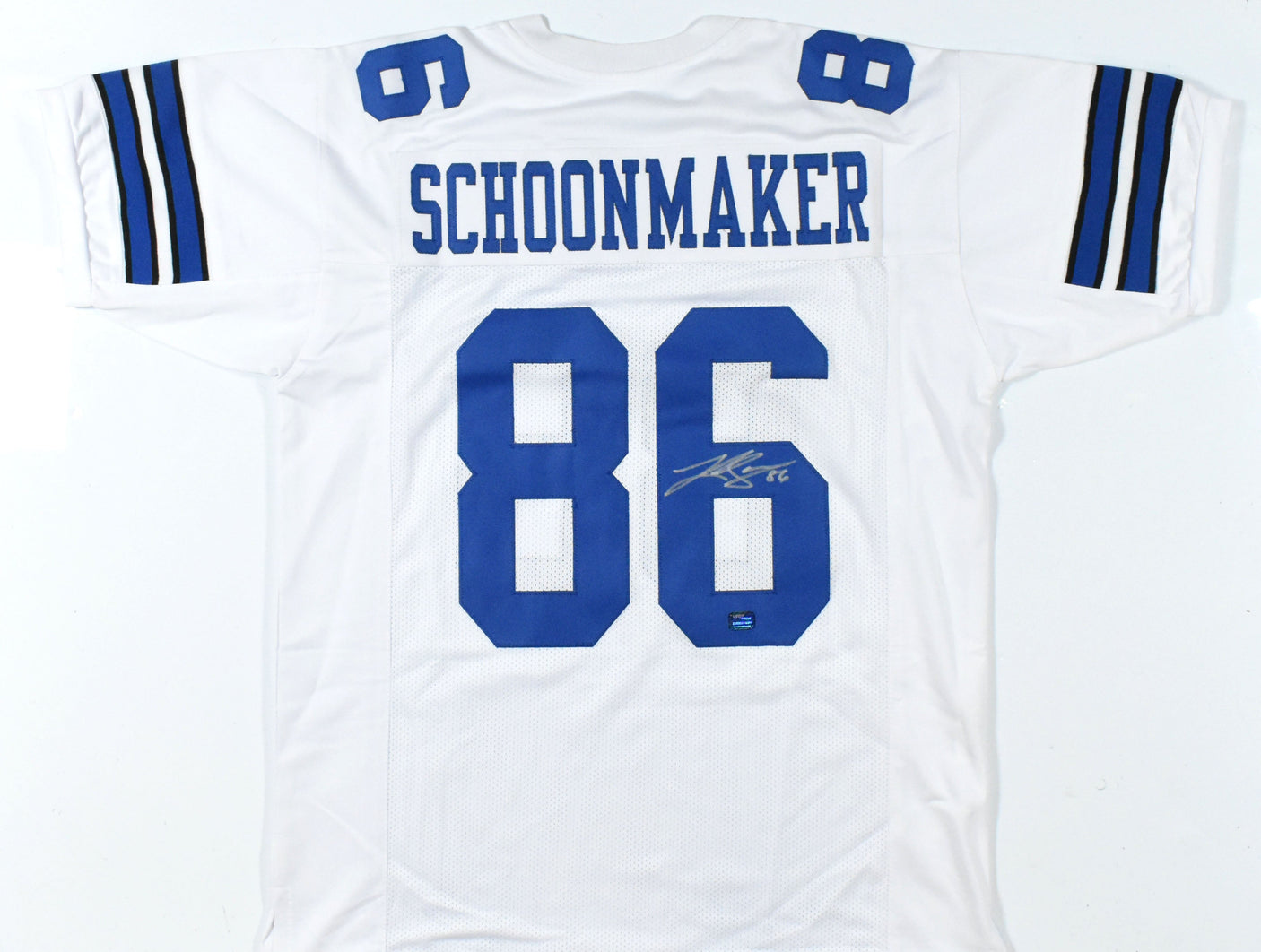 Luke Schoonmaker Autographed White Pro Style Jersey - Prova *Silver