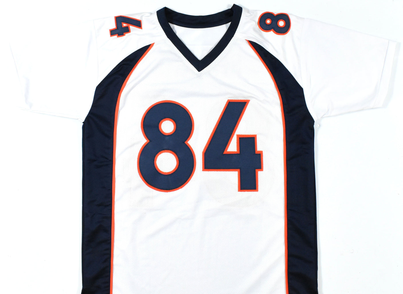 Shannon Sharpe Autographed White Pro Style Jersey - Beckett W Hologram *Silver