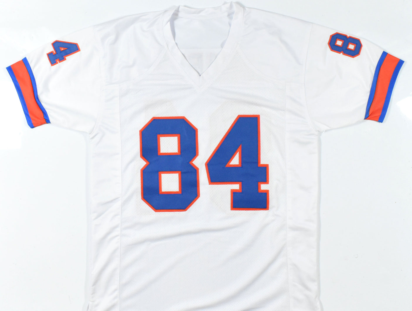 Shannon Sharpe Autographed White TB Pro Style Jersey- Beckett W Hologram *Silver